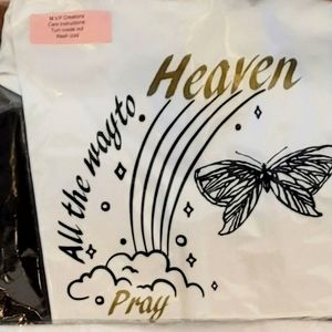 Pray all the way to heaven in black and gold